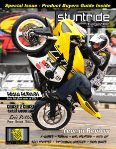 bubashcover Stuntride motorcycle stunt magazine issue 7 cover featuring brian bubash